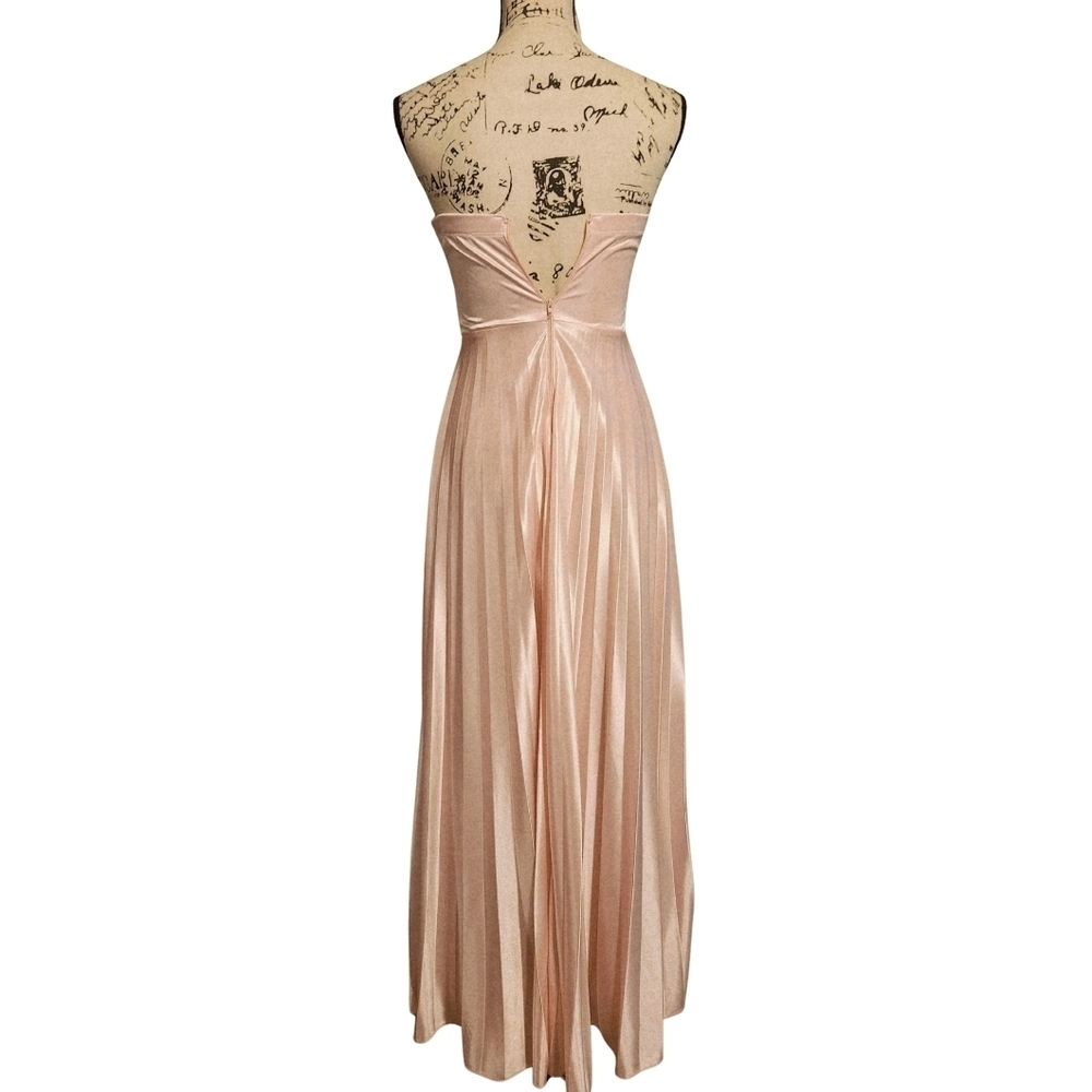 My Michelle Strapless Shimmery Beaded Gown - Picture 9 of 15
